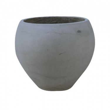 FLOWER POT-5 Cement Grey Φ55x40cm  Φ55x40cm [-Γκρι-] [-Artificial Cement (Recyclable)-] Ε6304,C