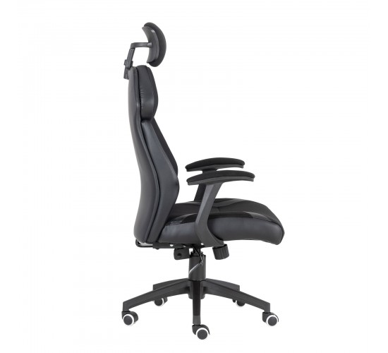 BF8300 Πολυθρόνα Γραφείου Διευθυντή, Microfiber Μαύρο PU Μαύρο  64x72x122/130cm [-Μαύρο-] [-Ύφασμα Mesh-] ΕΟ587,3