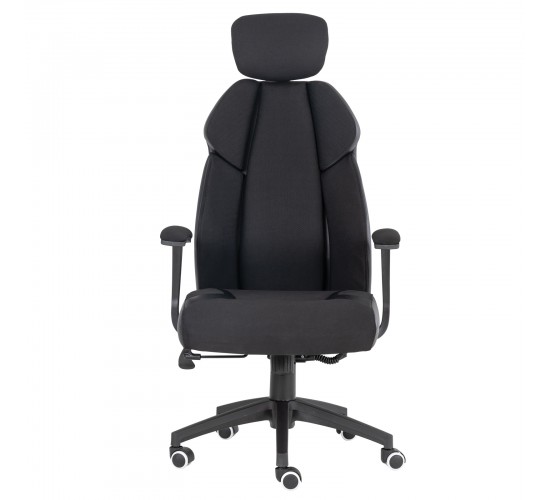 BF8300 Πολυθρόνα Γραφείου Διευθυντή, Microfiber Μαύρο PU Μαύρο  64x72x122/130cm [-Μαύρο-] [-Ύφασμα Mesh-] ΕΟ587,3
