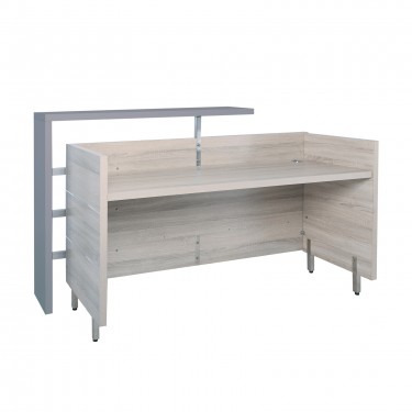 Reception PROGRESS Απόχρωση Elm - Sky Grey  180x75x110cm [-Ανθρακί-, -Φυσικό-] [-Melamine-] ΕΟ831