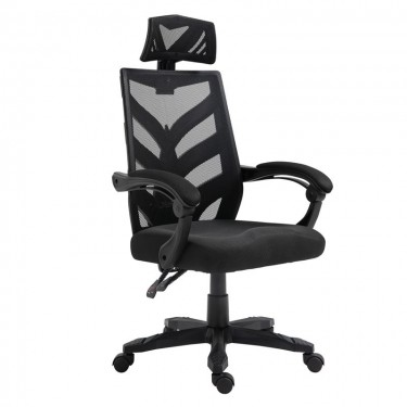BF2980 Πολυθρόνα Γραφείου Διευθυντή, Mesh Μαύρο  60x66x111/121cm [-Μαύρο-] [-Ύφασμα Mesh-] ΕΟ605,1