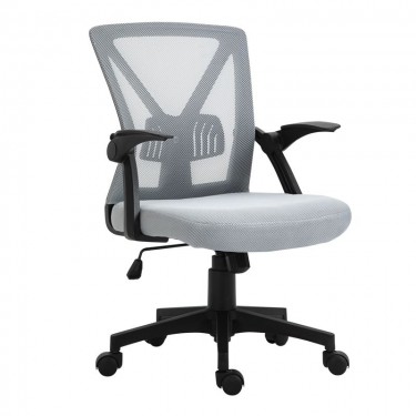 BF2130 Πολυθρόνα Γραφείου Ανακλινόμενα Μπράτσα - Mesh Γκρι  61x57x91/101cm [-Γκρι-] [-Ύφασμα Mesh-] ΕΟ208,2