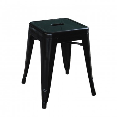 RELIX Σκαμπό Στοιβαζόμενο, Μέταλλο Βαφή Μαύρο  38x38x45cm [-Μαύρο-] [-Μέταλλο-] Ε5195,1W