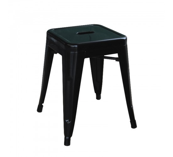 RELIX Σκαμπό Στοιβαζόμενο, Μέταλλο Βαφή Μαύρο  38x38x45cm [-Μαύρο-] [-Μέταλλο-] Ε5195,1W