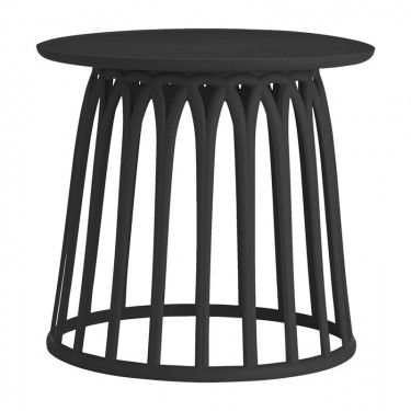 SABA Τραπεζάκι Βοηθητικό PP-UV Μαύρο  Φ50x45cm [-Μαύρο-] [-PP - PC - ABS-] Ε382,2