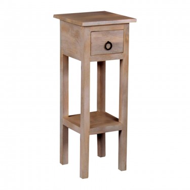 CLASSIC Stand - Τραπεζάκι Βοηθητικό Η.65cm, 1 Συρτάρι, Ξύλο Ακακία Φυσικό  25x25 H.65cm [-Φυσικό-] [-Ξύλο-] ΕΑ730,1