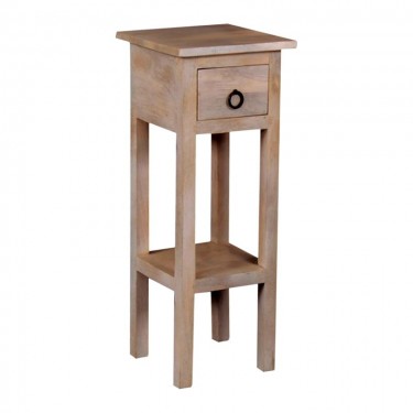 CLASSIC Stand - Τραπεζάκι Βοηθητικό Η.65cm, 1 Συρτάρι, Ξύλο Ακακία Φυσικό  25x25 H.65cm [-Φυσικό-] [-Ξύλο-] ΕΑ730,1