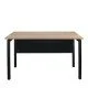 UNIT Γραφείο Μέταλλο Βαφή Μαύρο, Melamine Απόχρωση Sonoma  120x60x75cm [-Μαύρο/Φυσικό-] [-Μέταλλο/Melamine-] ΕΟ436,1