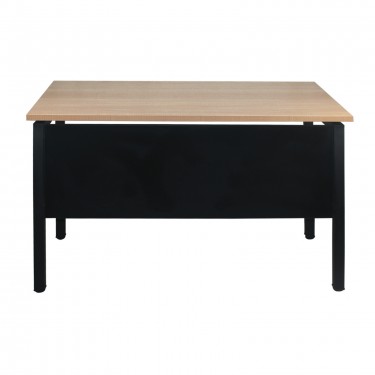 UNIT Γραφείο Μέταλλο Βαφή Μαύρο, Melamine Απόχρωση Sonoma  120x60x75cm [-Μαύρο-, -Φυσικό-] [-Melamine-, -Μέταλλο-] ΕΟ436,1
