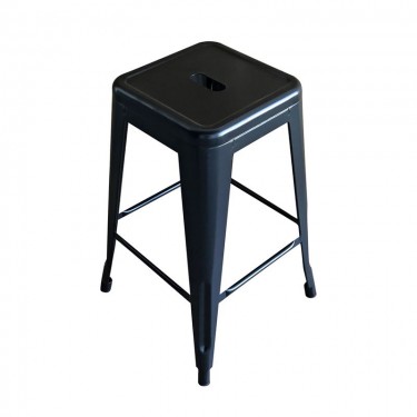 RELIX Σκαμπό Bar H.65cm, Στοιβαζόμενο, Μέταλλο Βαφή Μαύρο  42x42 H.65cm [-Μαύρο-] [-Μέταλλο-] Ε5193,1W