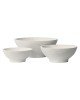 FLOWER POT-9  Set 3 τεμαχίων Απόχρωση Milk White  Φ45x18 / Φ55x22 /Φ74x30 cm [-Άσπρο-] [-Artificial Cement (Recyclable)-] Ε6308,S