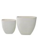 FLOWER POT-14 Set 2 τεμαχίων Απόχρωση Milk White  56x27x56cm   76x37x71cm [-Άσπρο-] [-Artificial Cement (Recyclable)-] Ε6313,S