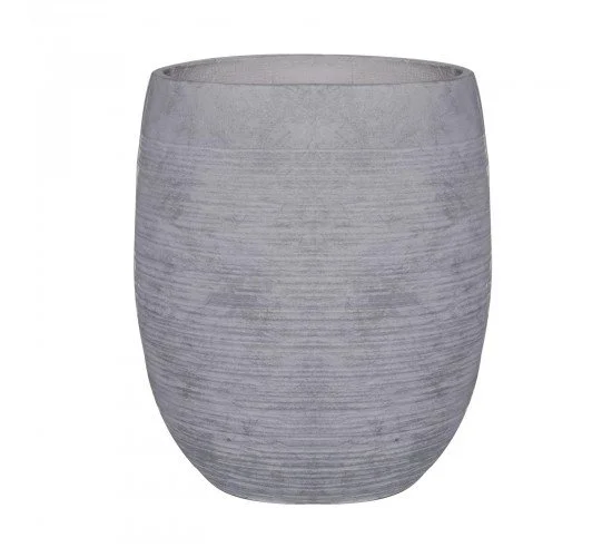 FLOWER POT-8 Απόχρωση Light Grey Wash  Φ35x39cm [-Γκρι Ανοιχτό-] [-Artificial Cement (Recyclable)-] Ε6307,Β