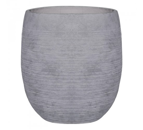 FLOWER POT-8 Απόχρωση Light Grey Wash  Φ48x52cm [-Γκρι-] [-Artificial Cement (Recyclable)-] Ε6307,C