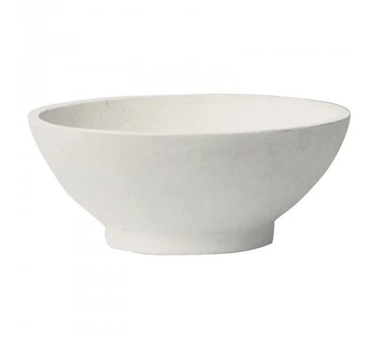 FLOWER POT-9 Απόχρωση Milk White  Φ74x30cm [-Άσπρο-] [-Artificial Cement (Recyclable)-] Ε6308,C