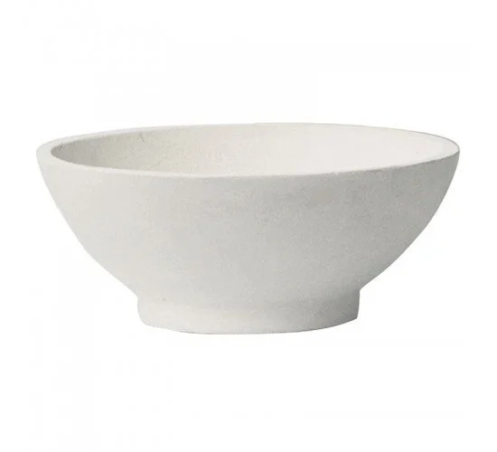 FLOWER POT-9 Απόχρωση Milk White  Φ74x30cm [-Άσπρο-] [-Artificial Cement (Recyclable)-] Ε6308,C
