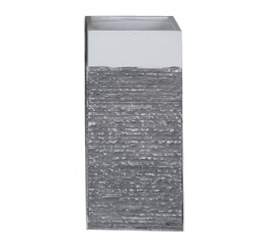 FLOWER POT-10 Απόχρωση Black Wash  41x41x80cm [-Άσπρο-, -Μαύρο-] [-Artificial Cement (Recyclable)-] Ε6309,D
