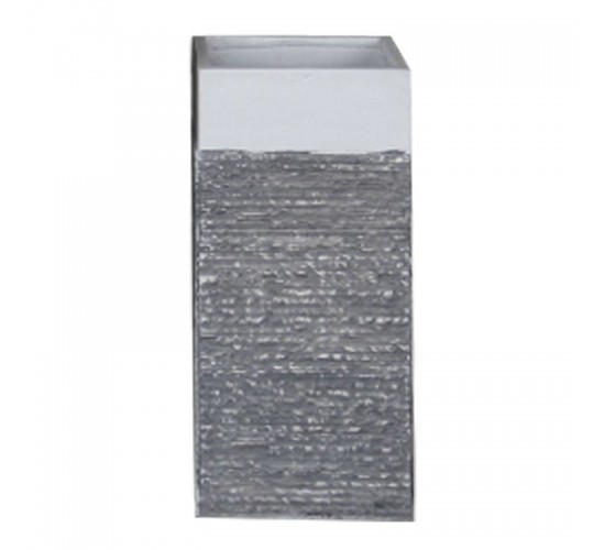 FLOWER POT-10 Απόχρωση Black Wash  41x41x80cm [-Άσπρο-, -Μαύρο-] [-Artificial Cement (Recyclable)-] Ε6309,D