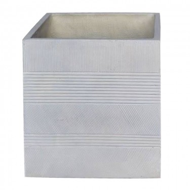 FLOWER POT-11 Σαγρέ Απόχρωση Beige  45x45x45cm [-Εκρού-] [-Artificial Cement (Recyclable)-] Ε6310,C