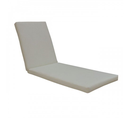 SUNLOUNGER Μαξιλάρι Ξαπλώστρας Ύφασμα Sandy Water Repellent, Foam Polyester Φερμουάρ-Velcro  196(78 118)x60x7cm [-Γκρι Ανοιχτό-] [-Ύφασμα-] Ε2017,7