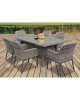 HAVANA Set Τραπεζαρία Κήπου ALU,Wicker Grey Brown-Ανθρακί: Τραπέζι 160x90   6 Πολυθρόνες  Table:160x90x75 Chair:64x65x85 [-Ανθρακί-, -Καφέ-] [-Wicker-, -Αλουμίνιο-] Ε652,S1
