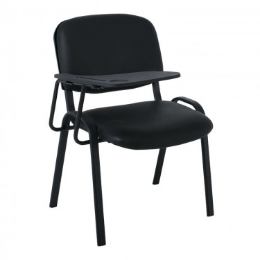 SIGMA Καρέκλα Θρανίο, Μέταλλο Βαφή Μαύρο, PVC Μαύρο  65x70x77cm / Σωλ.35x16/1mm [-Μαύρο-] [-PU - PVC-, -Μέταλλο-] ΕΟ550,17WS