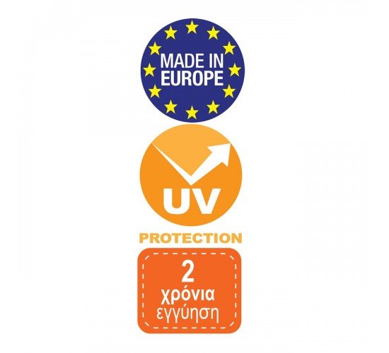 GIANO Σκαμπό BAR με Πλάτη, PP-UV Άσπρο, Στοιβαζόμενο, Ύψος Καθίσματος 75cm  46x47x75/100cm [-Άσπρο-] [-PP - PC - ABS-] Ε390,1