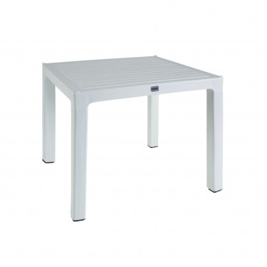 TEBO Τραπέζι Τραπεζαρίας Κήπου - Βεράντας, PP Άσπρο  90x90x73cm [-Άσπρο-] [-PP - PC - ABS-] Ε305,2