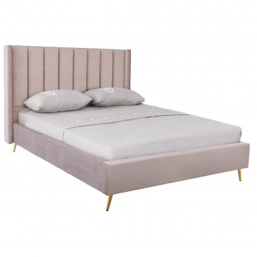 PASSION  Κρεβάτι Διπλό για Στρώμα 160x200cm, Ύφασμα Velure Απόχρωση Cappuccino  171x227x120cm [-Μπεζ-Tortora-Sand-Cappuccino-] [-Ύφασμα-] Ε8803,1