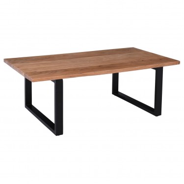 TANTA Τραπεζάκι Σαλονιού - Καθιστικού, Μέταλλο Βαφή Μαύρο, Ξύλο Ακακία Φυσικό  115x60x40cm [-Μαύρο-, -Φυσικό-] [-Μέταλλο-, -Ξύλο-] ΕΑ7089,W