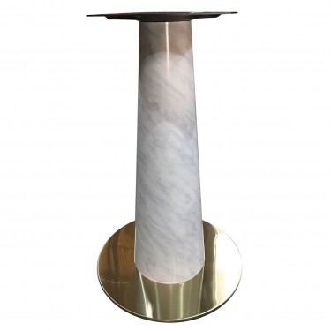 SCOTT βάση τραπεζιού Gold Inox #201 (23,20 kg) / Κολώνα απόχρωση Μάρμαρο  Φ55cm H.72cm [-Χρυσό-] [-Μέταλλο-] ΕΜ672