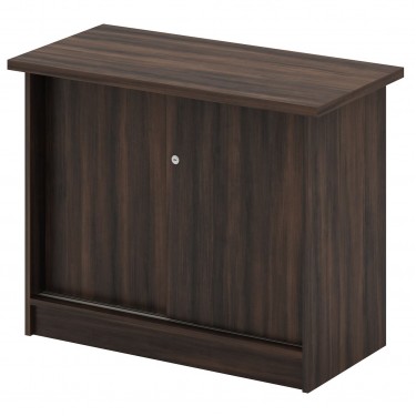 ΝΤΟΥΛΑΠΙ-Α Γραφείου Πλαϊνό, 2 Φύλλα Συρόμενα, 2 Ράφια, Απόχρωση Σκούρο Καρυδί  90x45x70cm [-Καρυδί-] [-Melamine-] ΕΟ125,31