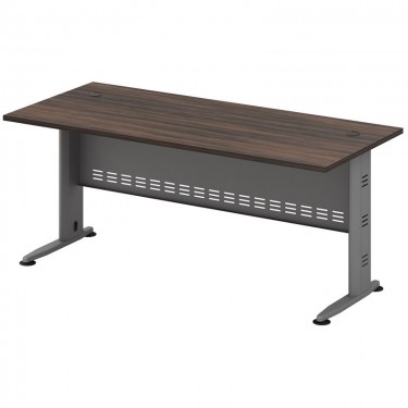 COMPACT Γραφείο Απόχρωση Γκρι - Σκούρο Καρυδί  180x80x75cm [-Γκρι-, -Καρυδί-] [-Melamine-, -Μέταλλο-] ΕΟ982,1