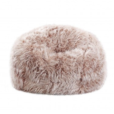 BIGO LUXURY Πουφ Τεχνητή Γούνα Απόχρωση Sand, Αποσπώμενο Κάλυμμα - Εσωτερικού χώρου  110x110x86cm [-Μπεζ-Tortora-Sand-Cappuccino-] [-Τεχνητή Γούνα-] Ε017,2