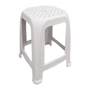 JELLO Σκαμπό Βοηθητικό Κήπου - Μπάνιου Στοιβαζόμενο, PP Απόχρωση Άσπρο  37x37x46cm [-Άσπρο-] [-PP - PC - ABS-] Ε399,1