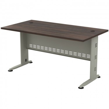 COMPACT Γραφείο Απόχρωση Γκρι - Σκούρο Καρυδί  150x80x75cm [-Γκρι-, -Καρυδί-] [-Melamine-, -Μέταλλο-] ΕΟ981,1