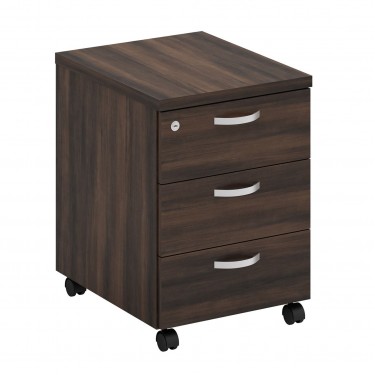 ΣΥΡΤΑΡΙΕΡΑ Τροχήλατη με 3 συρτάρια, Απόχρωση Σκούρο Καρυδί  40x48x56cm [-Καρυδί-] [-Melamine-] ΕΟ706,1