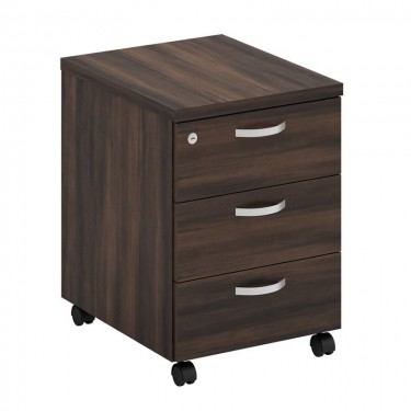 ΣΥΡΤΑΡΙΕΡΑ Τροχήλατη με 3 συρτάρια, Απόχρωση Σκούρο Καρυδί  40x48x56cm [-Καρυδί-] [-Melamine-] ΕΟ706,1
