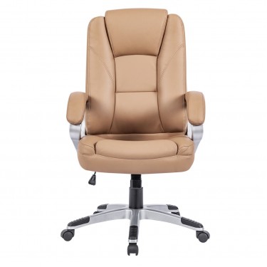 BF6950 Πολυθρόνα Γραφείου Διευθυντή, Pu Μπεζ  64x71x112/122cm [-Μπεζ-Tortora-Sand-Cappuccino-] [-PU - PVC-] ΕΟ278,5