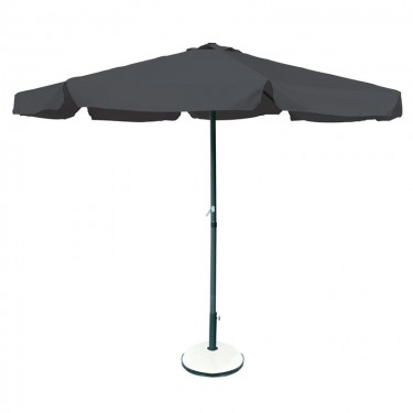 ΟΜΠΡΕΛΑ Αλουμινίου Σκελετός Ανθρακί - Ύφασμα Γκρι  Φ 2m (H 2,2m) [-Ανθρακί-, -Γκρι-] [-Αλουμίνιο-, -Ύφασμα-] Ε925,3