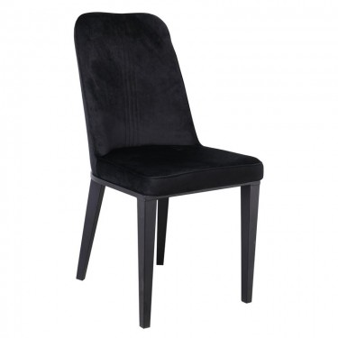 CASTER Καρέκλα Τραπεζαρίας Κουζίνας, Μέταλλο Βαφή Μαύρο Ύφασμα Velure Μαύρο  45x60x89cm [-Μαύρο-] [-Μέταλλο-, -Ύφασμα-] ΕΜ157,4V
