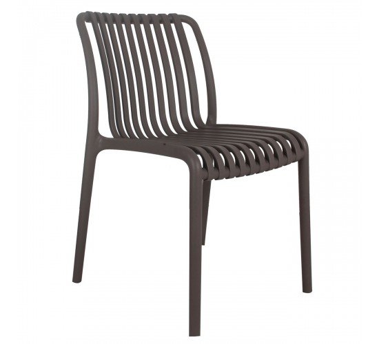 MODA Καρέκλα-Pro Στοιβαζόμενη PP - UV Protection, Απόχρωση Mocha  48x57x80cm [-Μπεζ-Tortora-Sand-Cappuccino-] [-PP - PC - ABS-] Ε3801,3