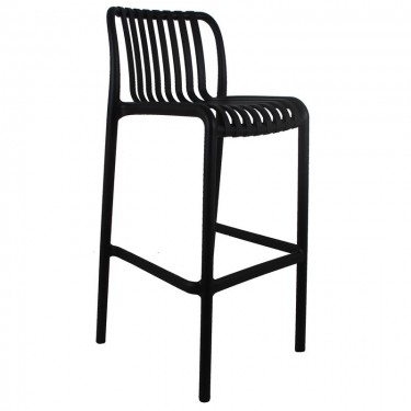 MODA Σκαμπό Bar-Pro Στοιβαζόμενο, PP-UV Protection Απόχρωση Ανθρακί  45x49x75/101cm [-Ανθρακί-] [-PP - PC - ABS-] Ε3802,2