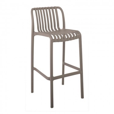 MODA Σκαμπό Bar-Pro Στοιβαζόμενο, PP-UV Protection Απόχρωση Mocha  45x49x75/101cm [-Μπεζ-Tortora-Sand-Cappuccino-] [-PP - PC - ABS-] Ε3802,3