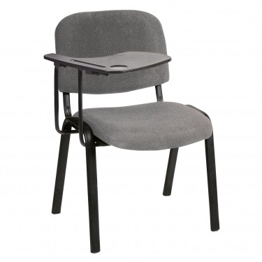 SIGMA Καρέκλα - Θρανίο Μέταλλο Βαφή Μαύρο, Ύφασμα Γκρι  65x70x77cm / Σωλ.35x16/1mm [-Γκρι-, -Μαύρο-] [-Μέταλλο-, -Ύφασμα-] ΕΟ550,20WS