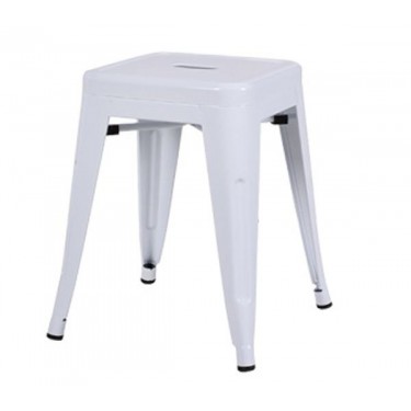 RELIX Σκαμπό Στοιβαζόμενο, Μέταλλο Βαφή Άσπρο  38x38x45cm [-Μαύρο-] [-Μέταλλο-] Ε5195W