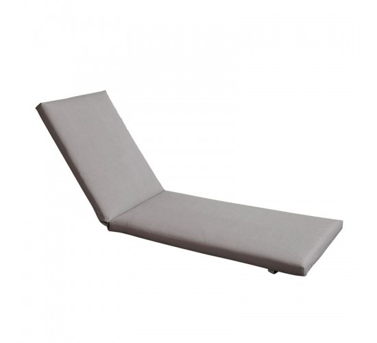 SUNLOUNGER Μαξιλάρι Ξαπλώστρας Textilene Γκρι με Φερμουάρ & Velcro (Foam Polyester)  196(78 118)x60x7cm [-Γκρι-] [-Textilene-] Ε2017,91