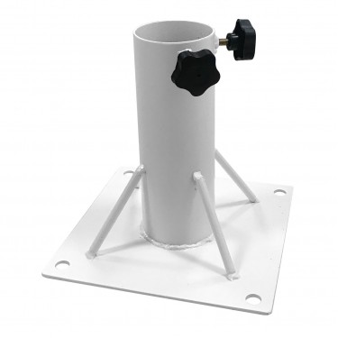 ΒΑΣΗ Ομπρέλας Ψάθινης Εδάφους Μέταλλο Άσπρο  25x25cm [-Άσπρο-] [-Μέταλλο-] Ε9301