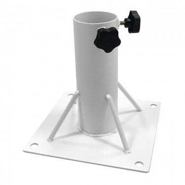 ΒΑΣΗ Ομπρέλας Ψάθινης Εδάφους Μέταλλο Άσπρο  25x25cm [-Άσπρο-] [-Μέταλλο-] Ε9301