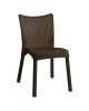DORET Καρέκλα Στοιβαζόμενη PP  Καφέ Σκούρο, με πόδι αλουμινίου  50x55x83cm [-Καφέ Σκούρο-] [-PP - PC - ABS-] Ε3803,4